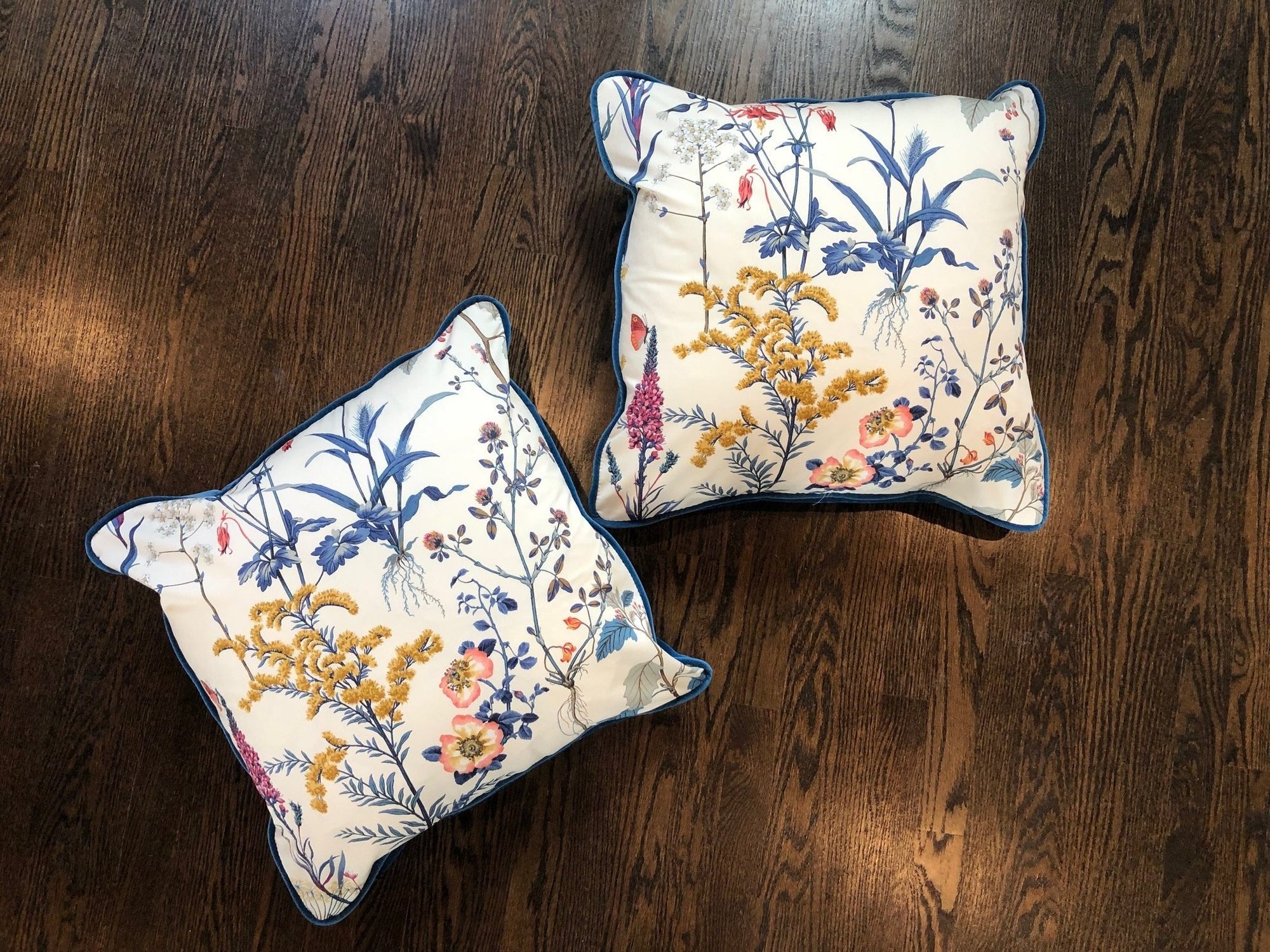 AVAILABLE: Blue Garden Decorative Pillow Cover