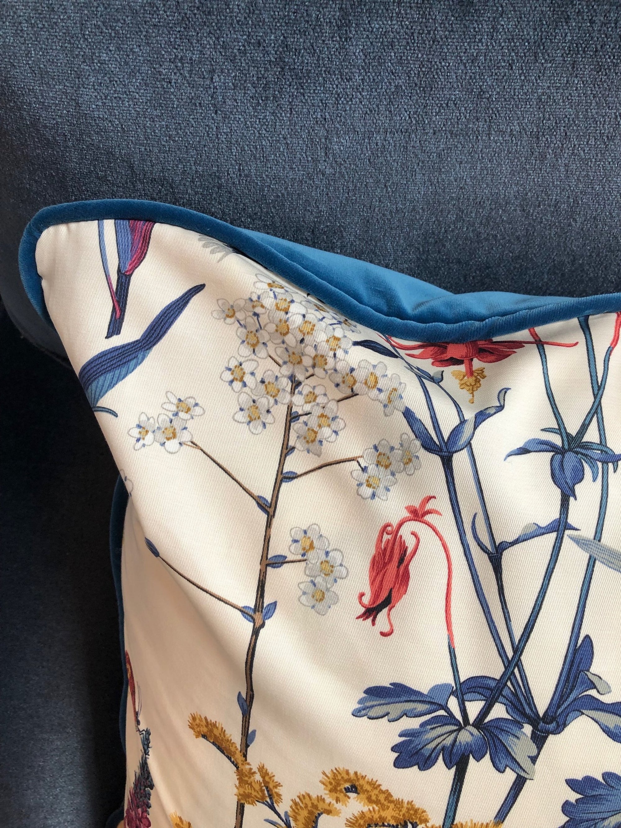 AVAILABLE: Blue Garden Decorative Pillow Cover