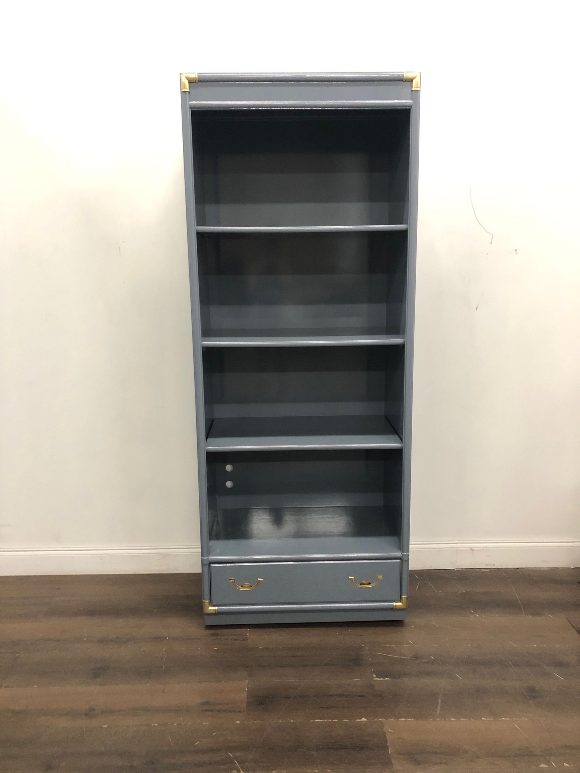 AVAILABLE: Blue/Gray Drexel Bookcase