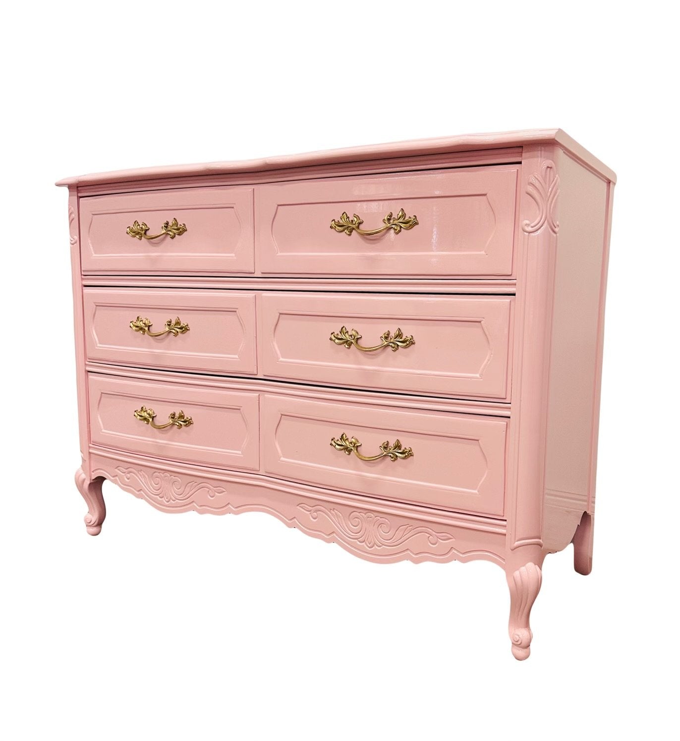 AVAILABLE: French Provincial Dresser in Unspoken Love by Benjamin Moore