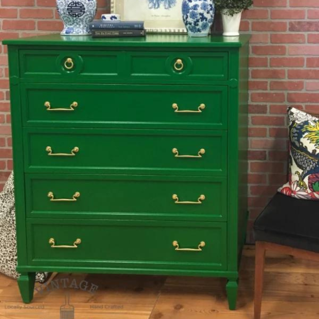 Emerald Green Chest - Vintage Refined Emerald Green Chest - Vintage Refined