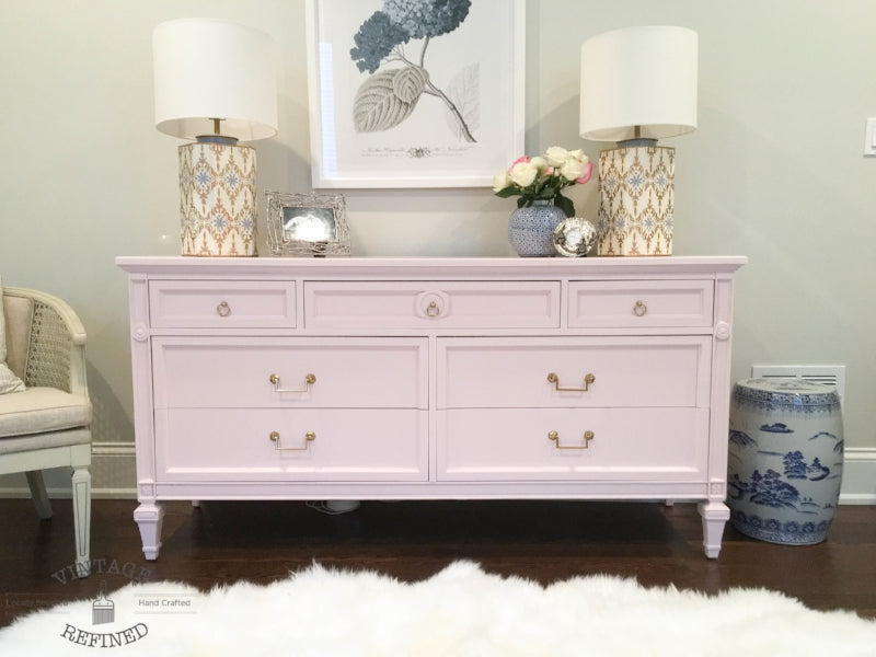 The Beginnings of a Nursery - A Pink Dresser - Vintage Refined The Beginnings of a Nursery - A Pink Dresser - Vintage Refined