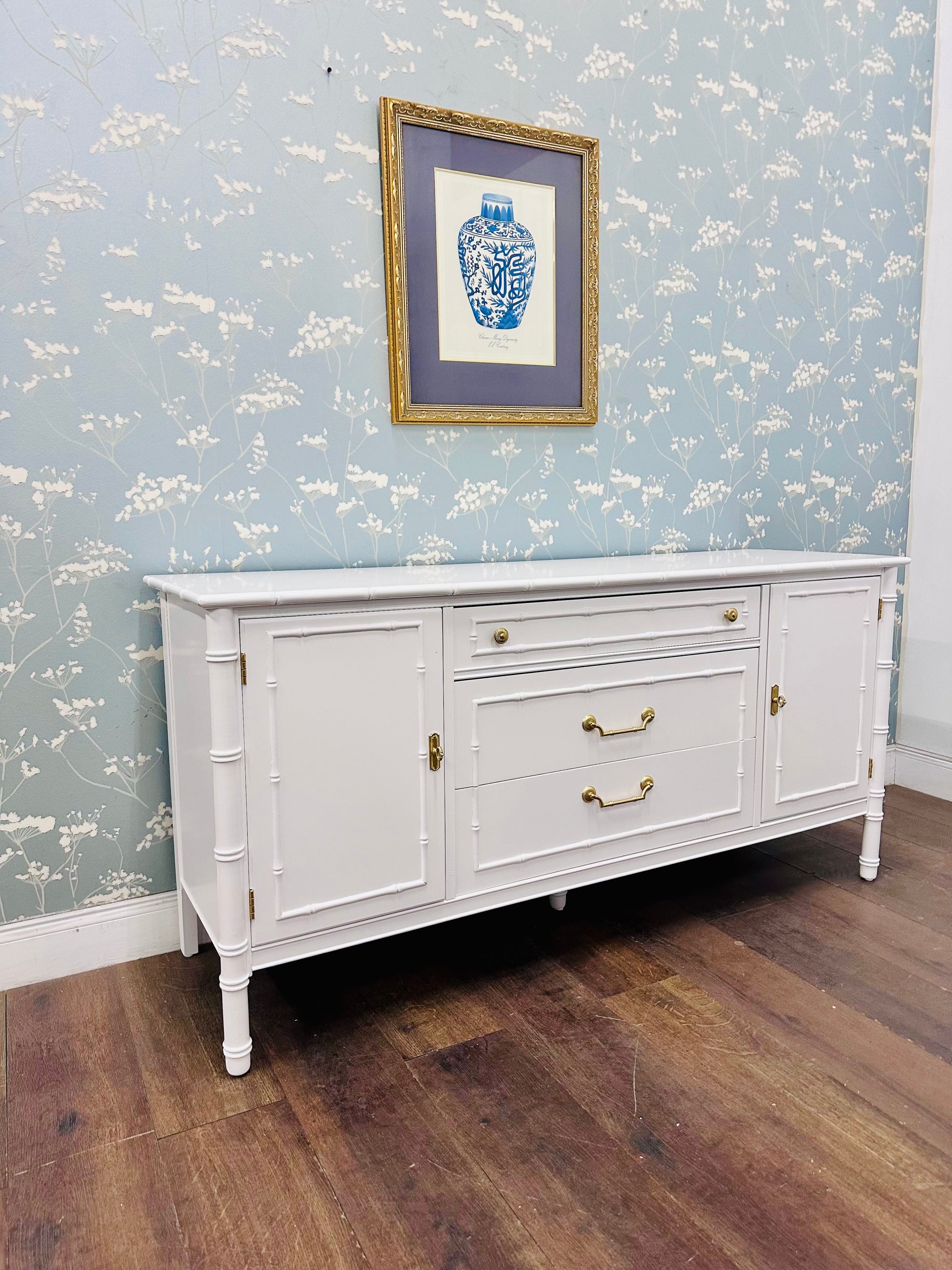RESERVED: Decorators White Thomasville Bamboo Dresser