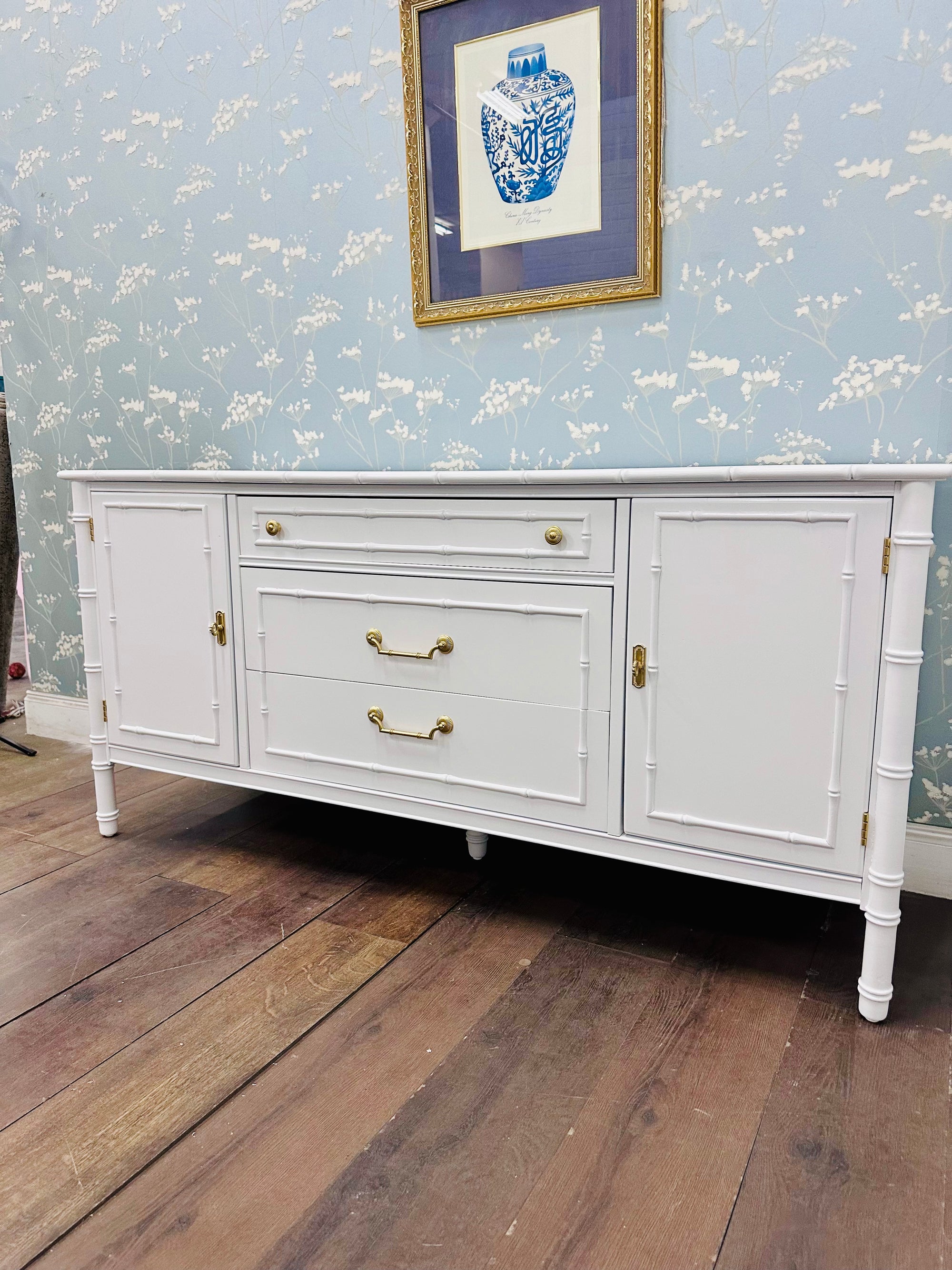 RESERVED: Decorators White Thomasville Bamboo Dresser RESERVED: Decorators White Thomasville Bamboo Dresser