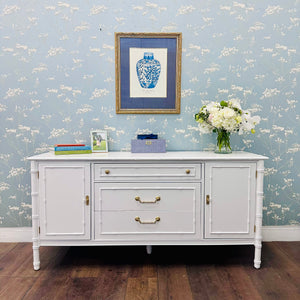 RESERVED: Decorators White Thomasville Bamboo Dresser - Vintage Refined RESERVED: Decorators White Thomasville Bamboo Dresser - Vintage Refined