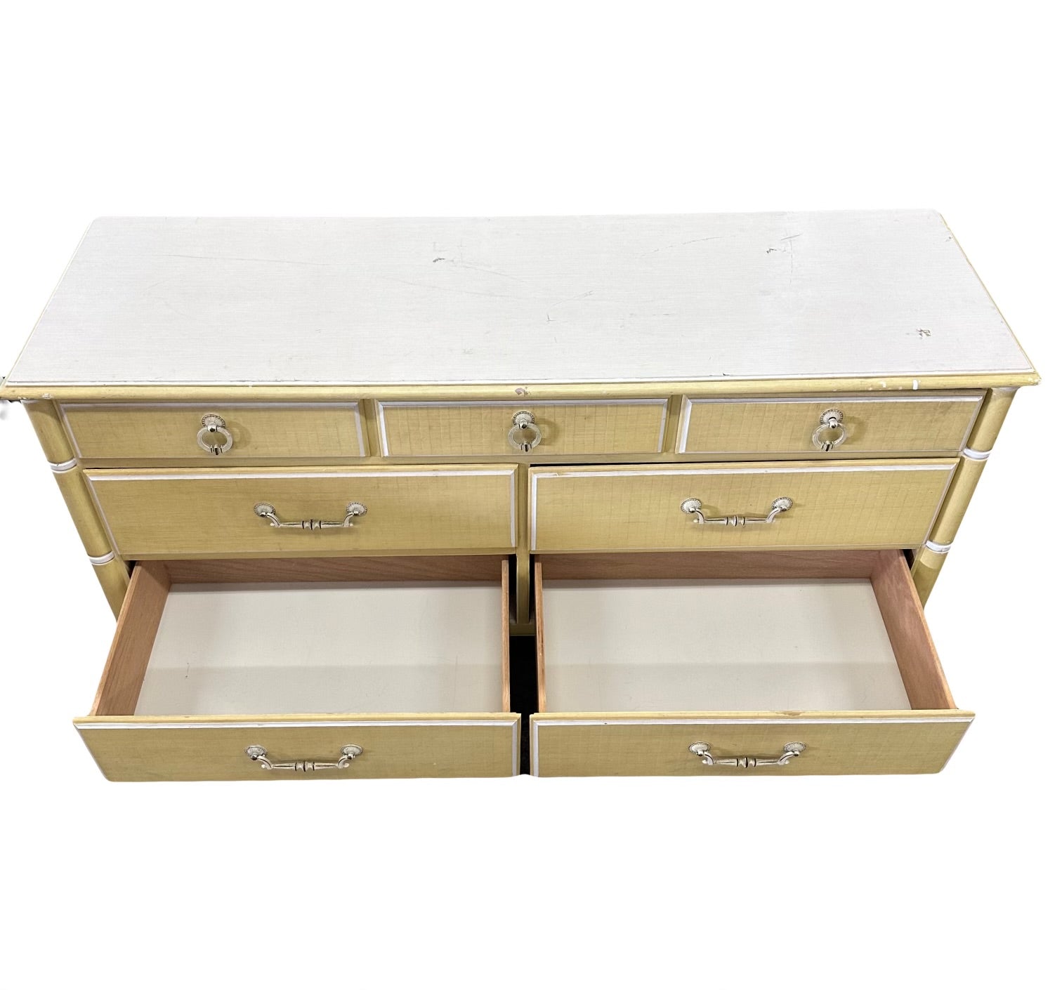 CUSTOMIZABLE : Thomasville Faux Bamboo Dresser