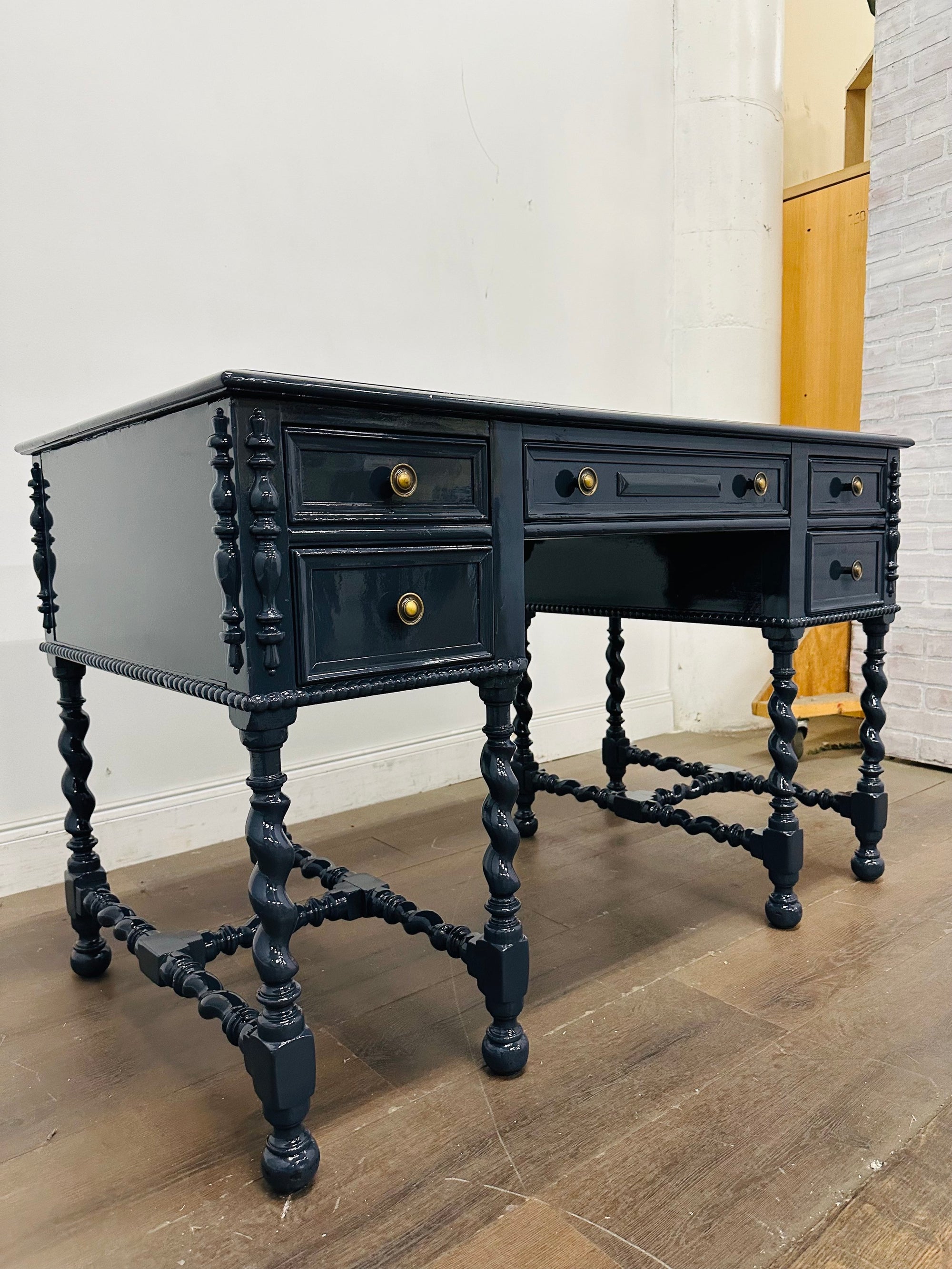 AVAILABLE: Hale Navy Spindle Desk