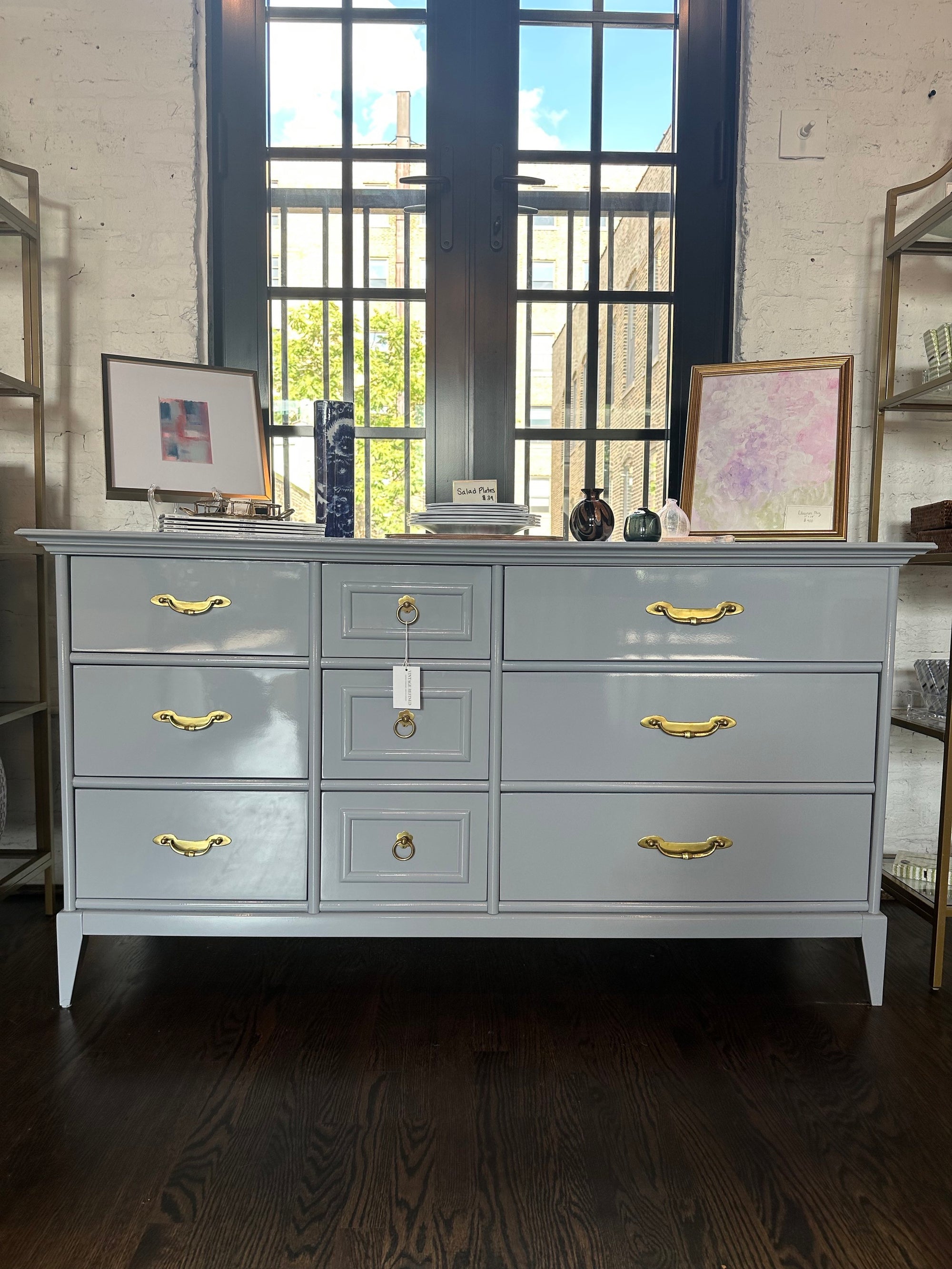 AVAILABLE: New Hope Gray Dresser by Broyhill - Vintage Refined AVAILABLE: New Hope Gray Dresser by Broyhill - Vintage Refined