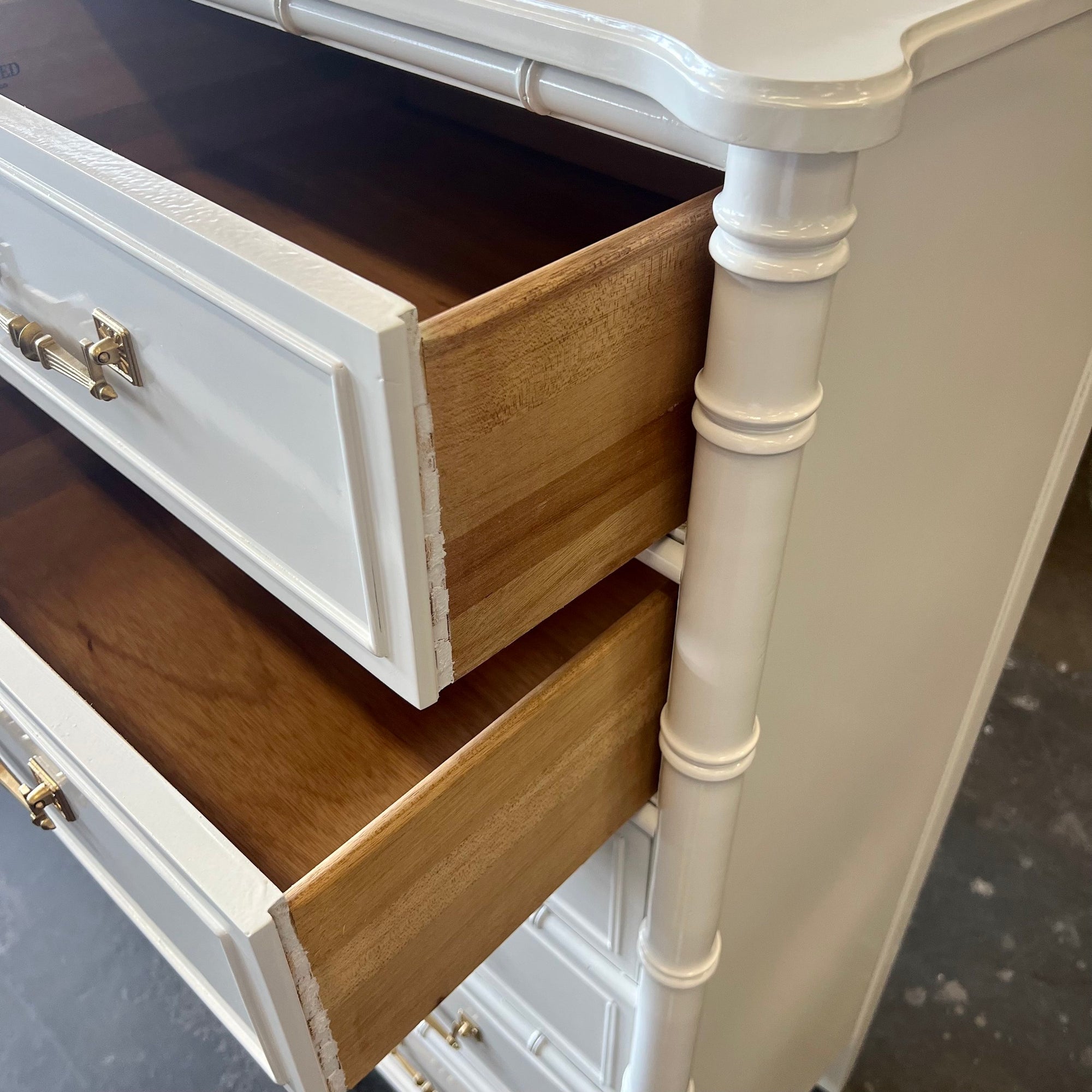 white bamboo dresser Henry Link Hali Bai Collection Faux DEG Furniture Designs Enhanced Safety Thomasville Bamboo Dresser Sponsored Ad