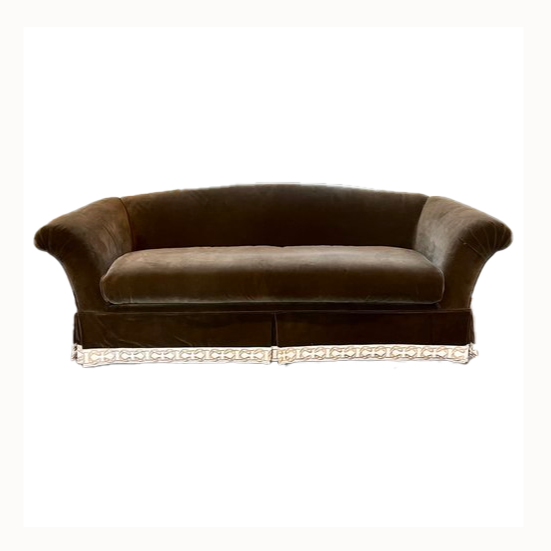 AVAILABLE: Brown Velvet Sofa