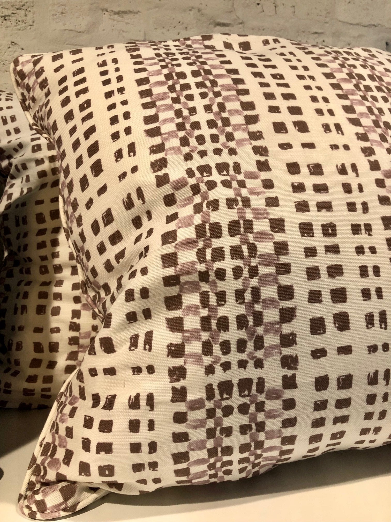 AVAILABLE: Purple / White Stone Textile Decorative Pillow Cover