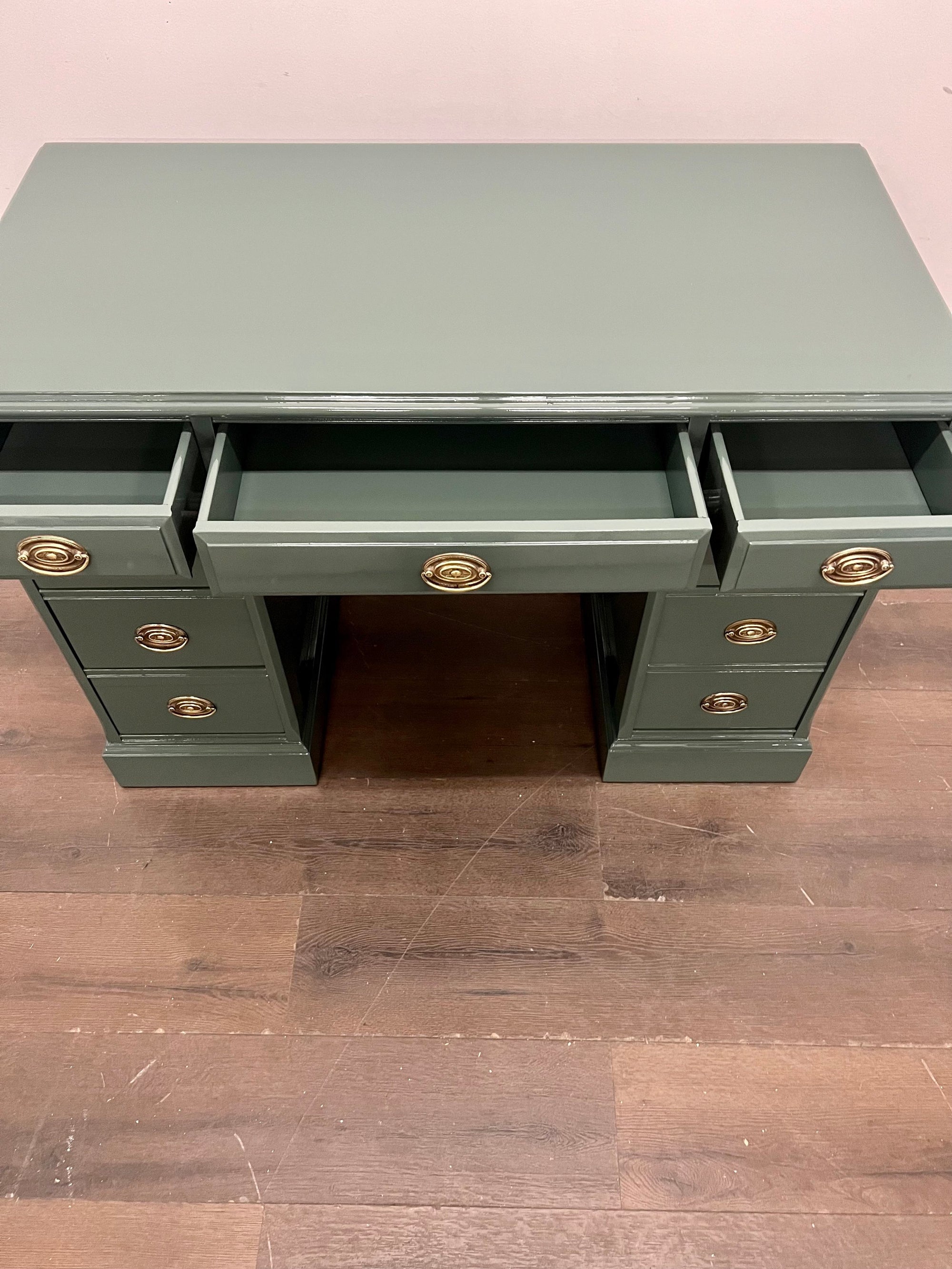 SOLD: Green Lacquered Desk