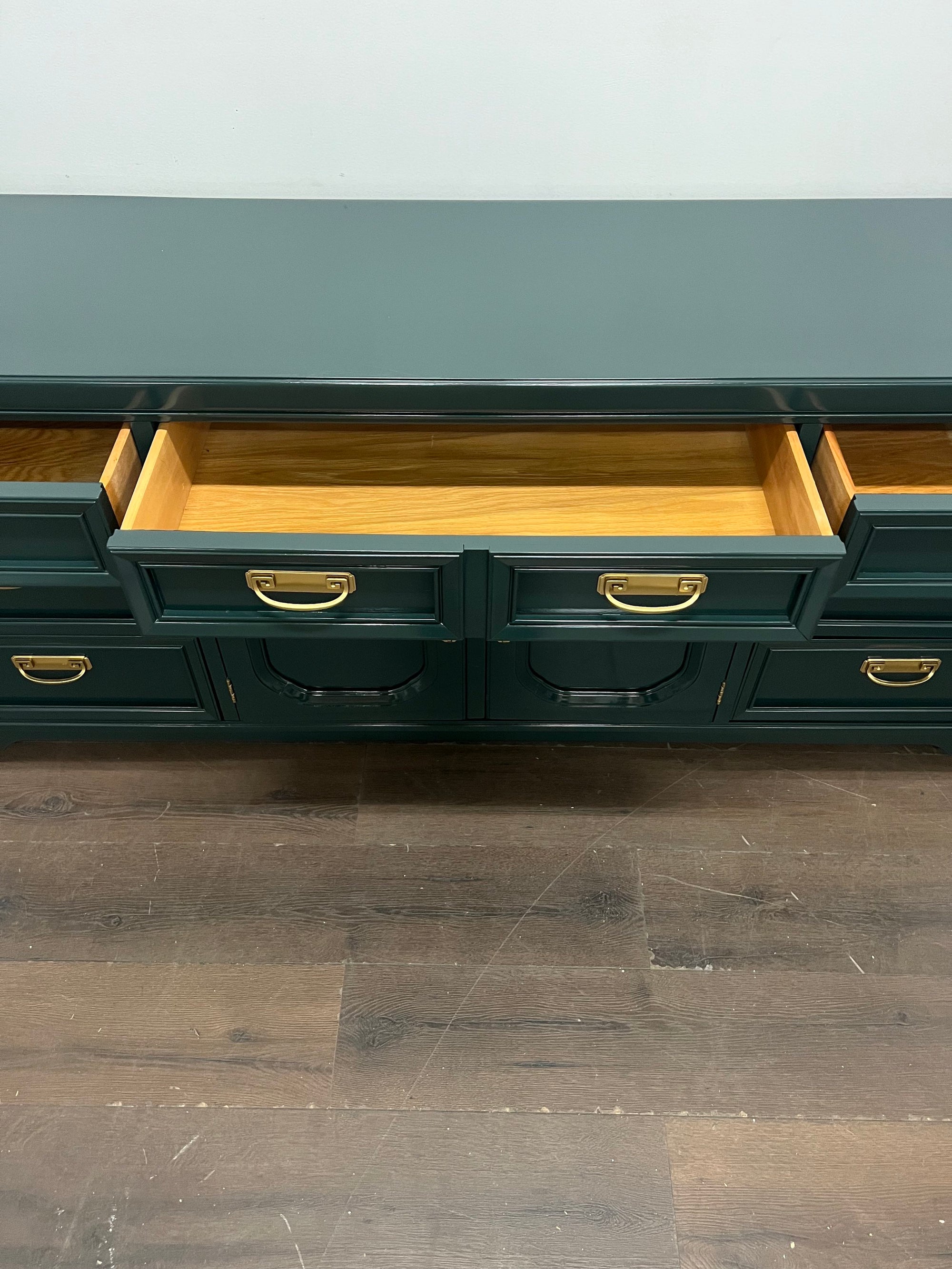 SOLD: Dark Green Thomasville Dresser - Vintage Refined SOLD: Dark Green Thomasville Dresser - Vintage Refined