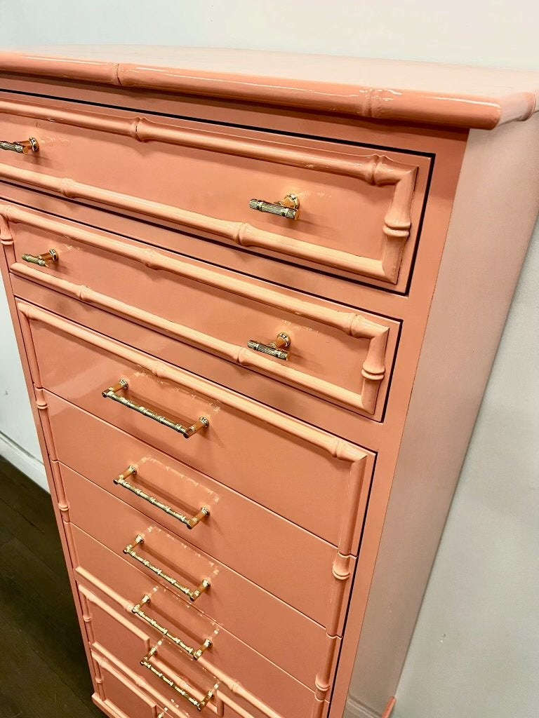 AVAILABLE: Faux Bamboo Lingerie Chest - Vintage Refined AVAILABLE: Faux Bamboo Lingerie Chest - Vintage Refined