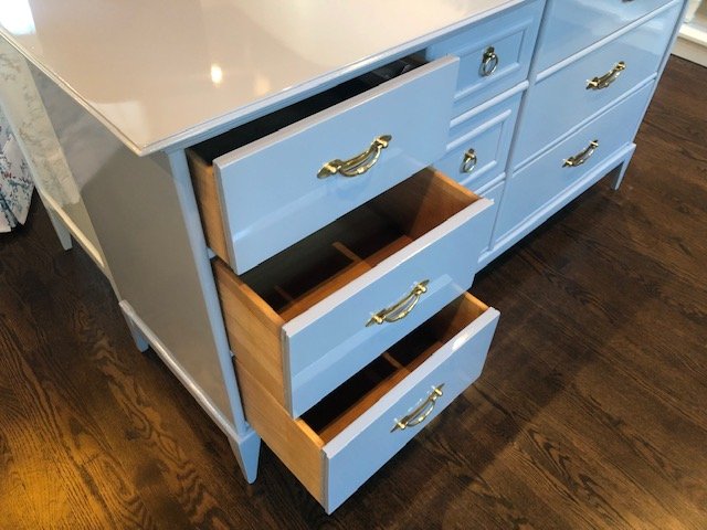 AVAILABLE: New Hope Gray Dresser by Broyhill - Vintage Refined AVAILABLE: New Hope Gray Dresser by Broyhill - Vintage Refined