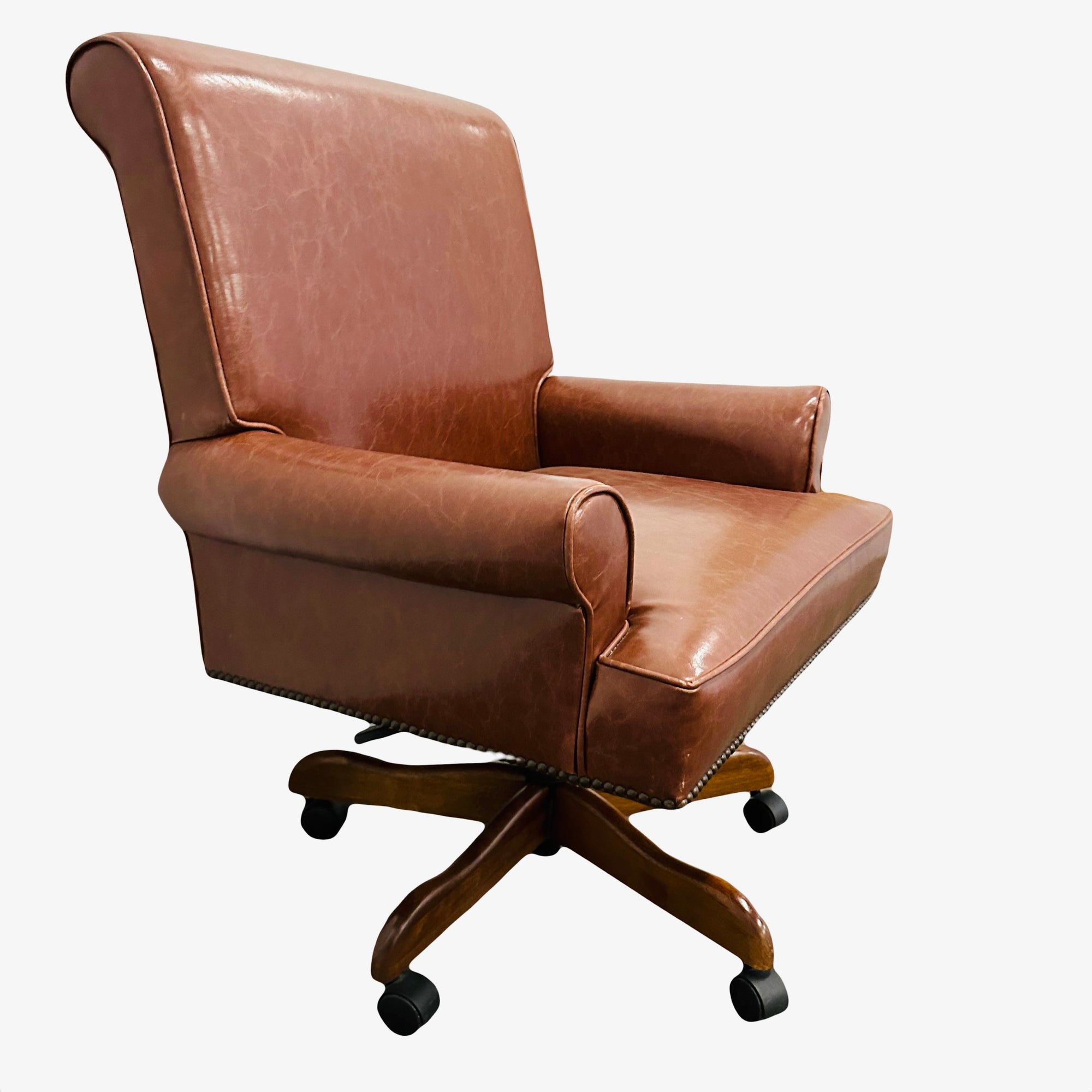 CUSTOMIZABLE: Leather Desk Chair