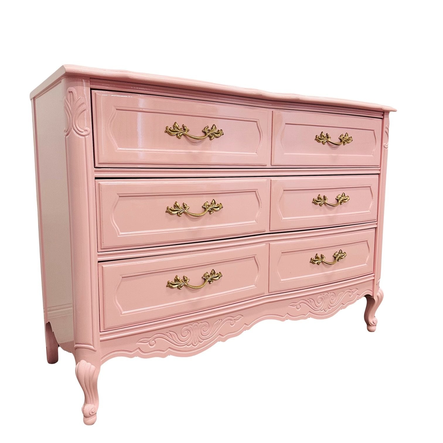 AVAILABLE: French Provincial Dresser in Unspoken Love by Benjamin Moore